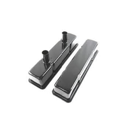 Absurdo SBC Baffled Tall Circle Track Valve Covers with Breather Tubes Circle Track, Zinc AB2194276